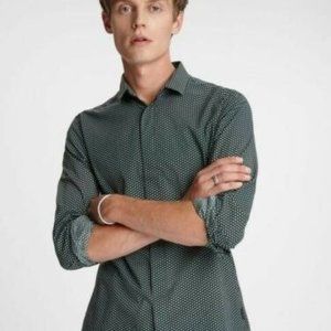 John Varvatos Rodney Concealed Placket Long Sleeve